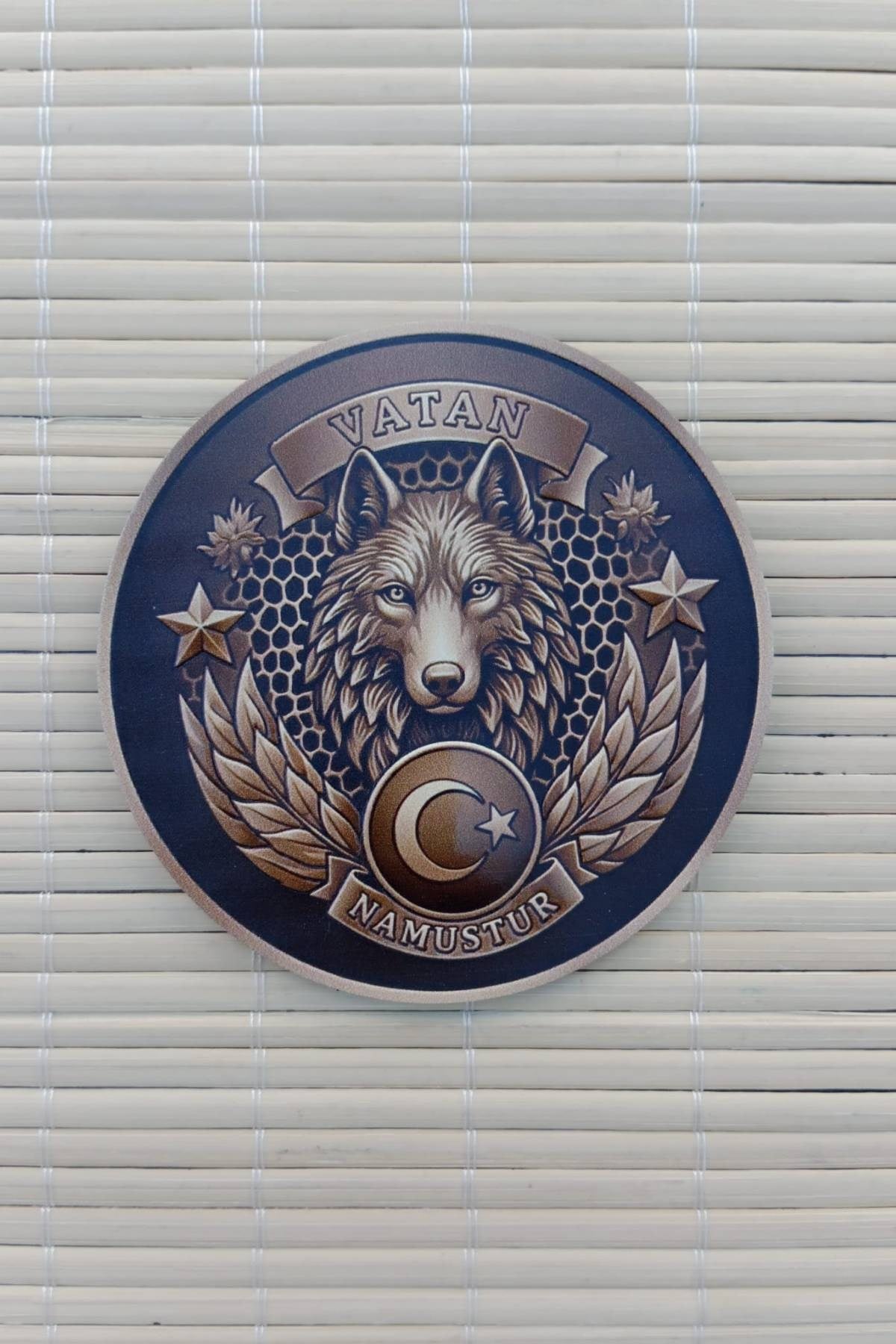 Vatan Namustur Ayyildiz ve Kurt Kabartmali 3D TPU Termoplastik Yeni Gogus Arma Pec Patch
