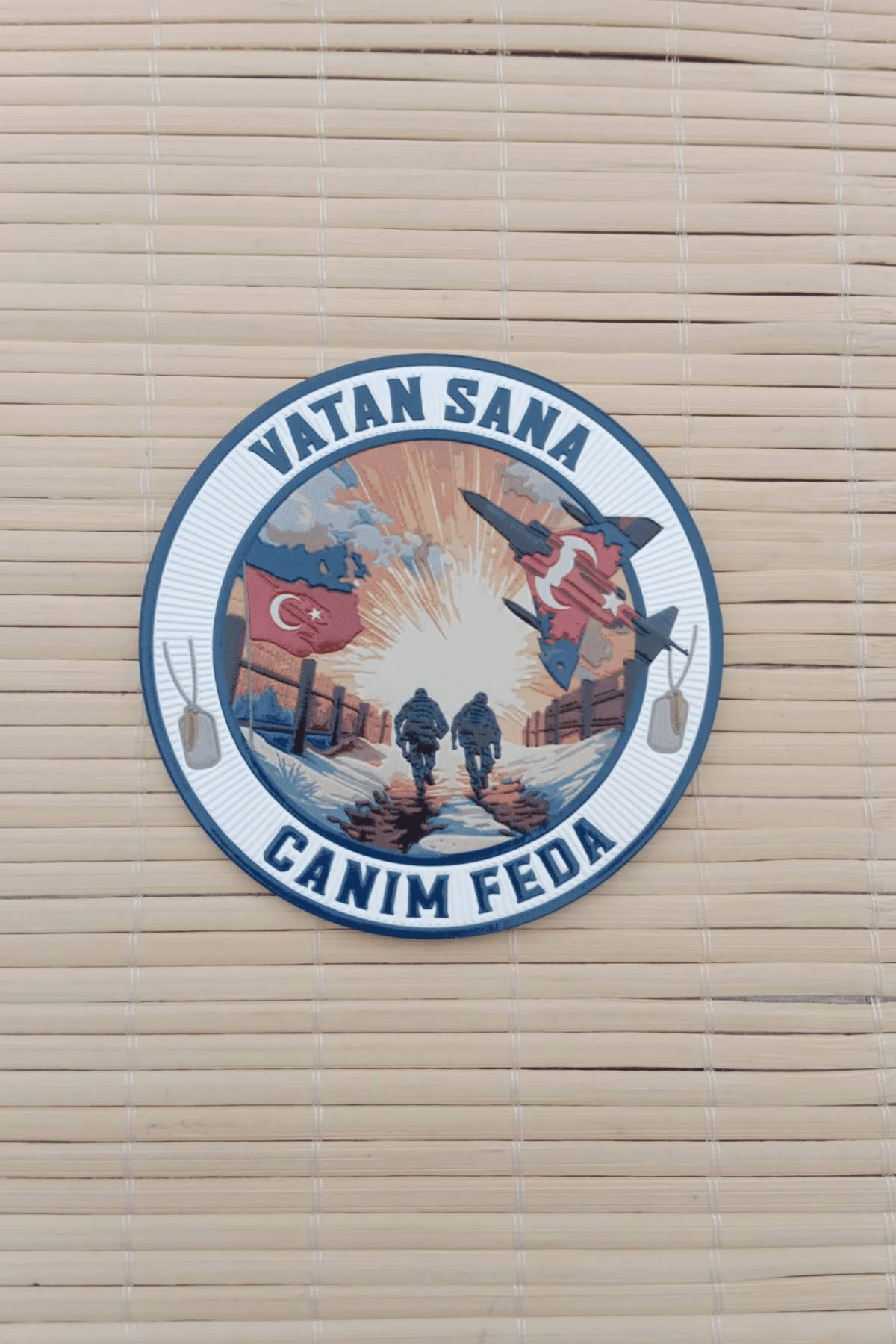 Vatan Sana Canim Feda 3d Termoplastik Silikon Kabartma Arma Pec Patch