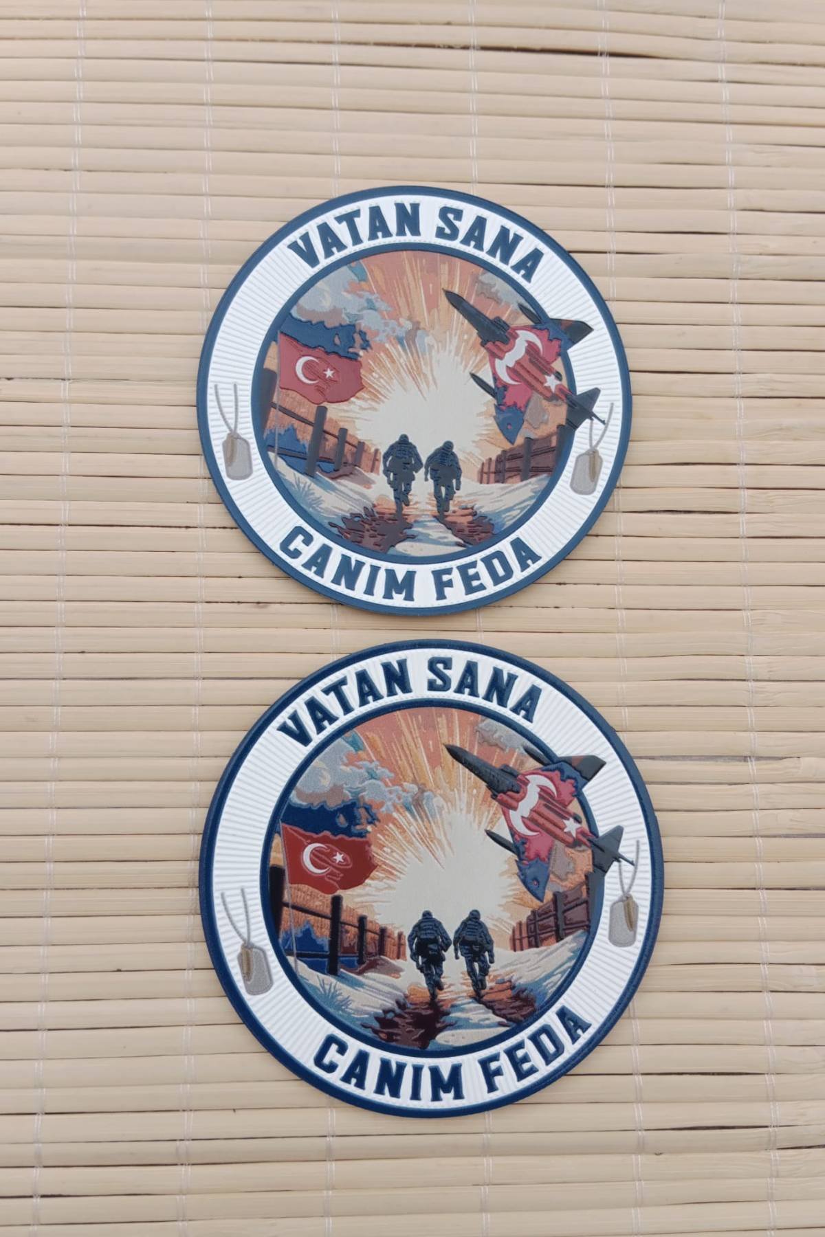 Vatan Sana Canim Feda 3d Termoplastik Silikon Kabartma Arma Patch Pec
