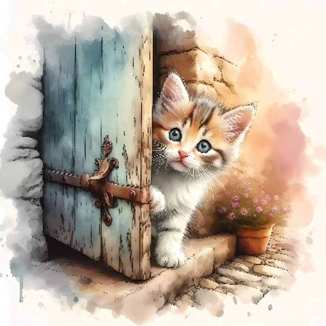 Kanvas Tablo 40X40 Kedi 1