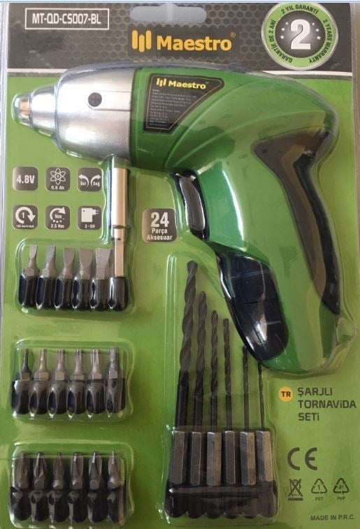 Maestro 4.8V Vidalama Blister 24 Parça -Mt-Qd-Cs007-Bl