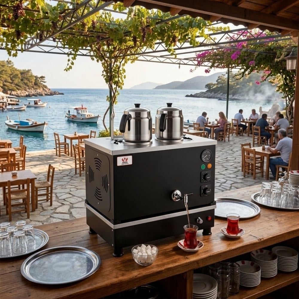 ankaAnka Doğalgazlı Pro Compact Hibrit Smart 2 Demlikli 20 Litre Çay MakinesiBPKO2-G-S
