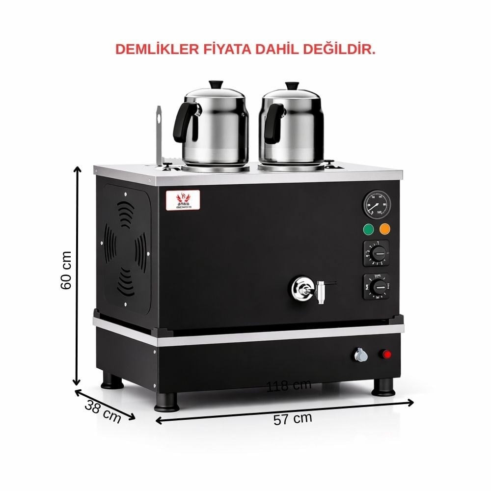 ankaAnka Doğalgazlı Pro Compact Hibrit Smart 2 Demlikli 20 Litre Çay MakinesiBPKO2-G-S