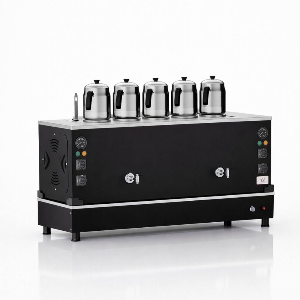 ankaAnka Doğalgazlı Pro Compact Hibrit Smart 5 Demlikli 50 Litre Çay MakinesiBPKO5-G-S