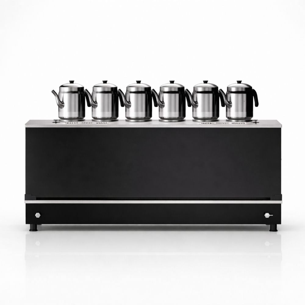 ankaAnka Doğalgazlı Pro Compact Hibrit Smart 6 Demlikli 60 Litre Çay MakinesiBPKO6-G-S