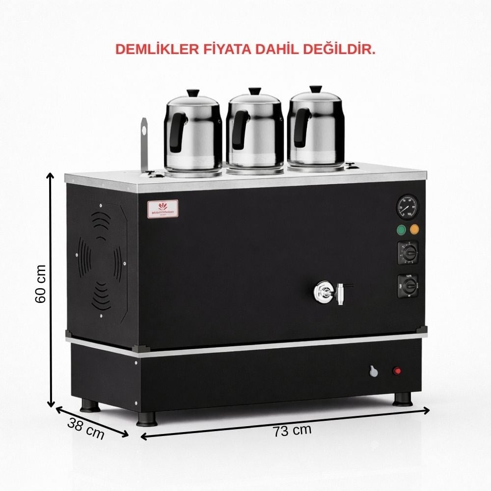 ankaAnka Doğalgazlı Pro Compact Hibrit Smart 3 Demlikli 30 Litre Çay MakinesiBPKO3-G-S