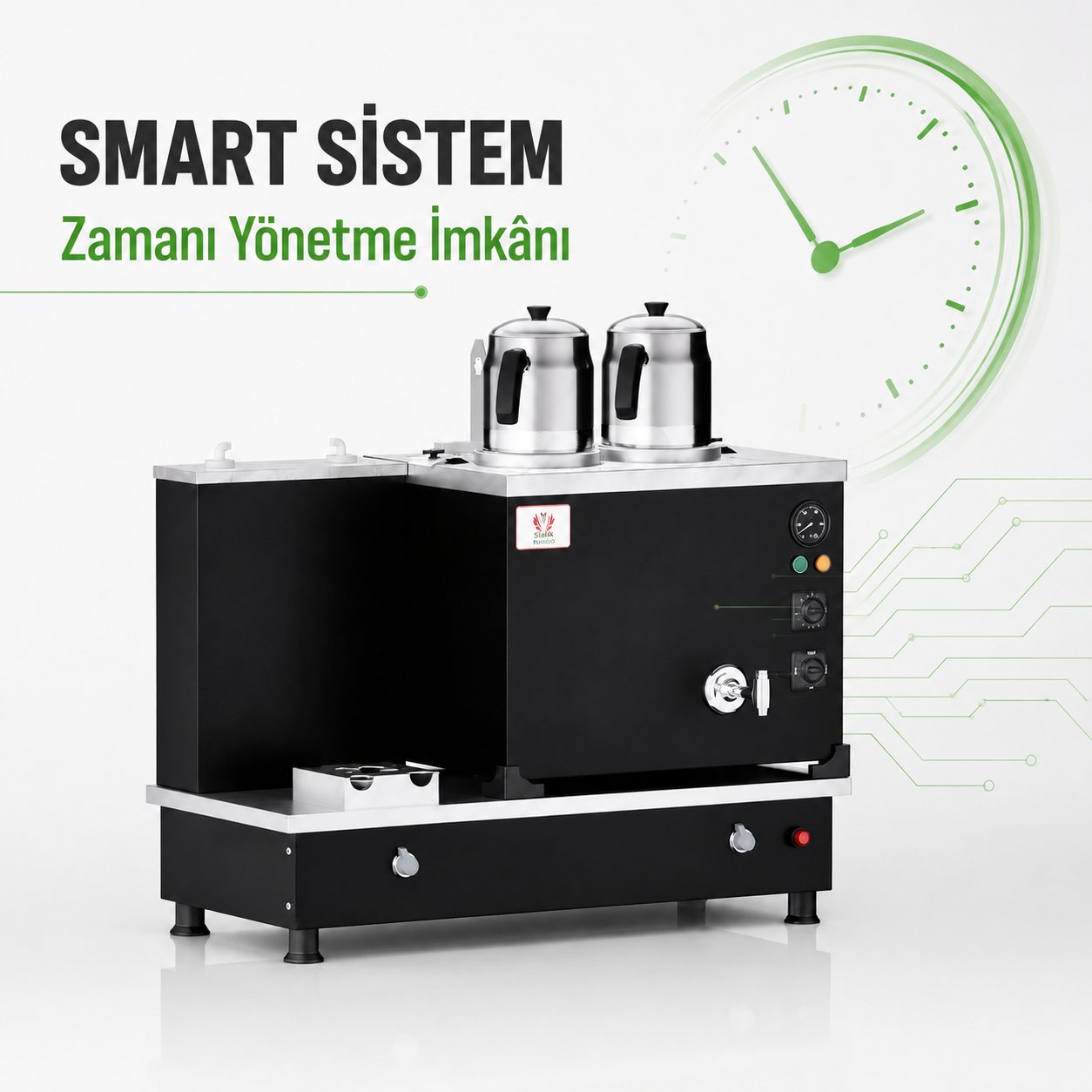 ankaAnka Doğalgazlı Statik Turbo Hibrit Smart 2 Demlik 20 Litre Çay MakinesiSTF02-S
