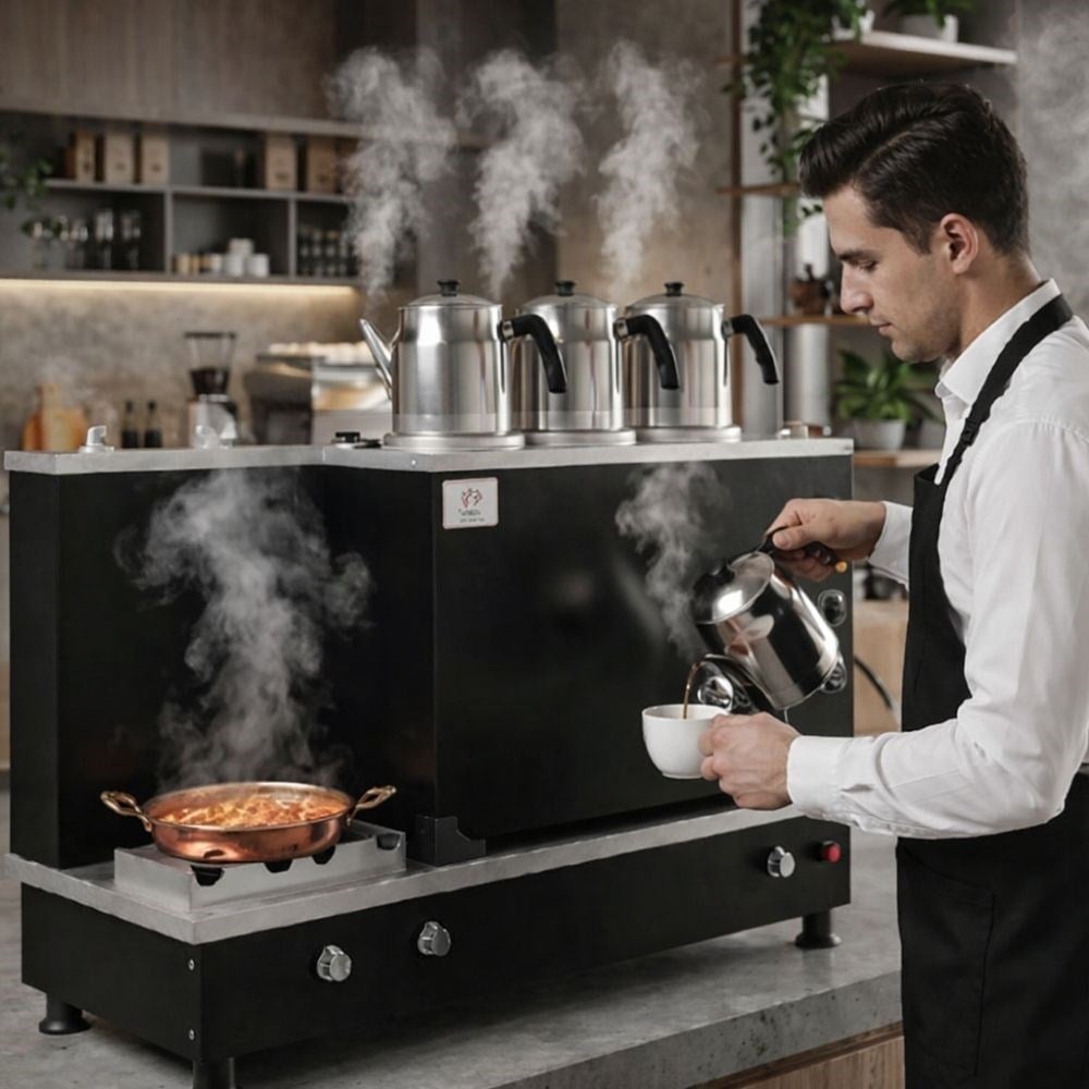 ankaAnka Doğalgazlı Statik Turbo Hibrit Smart 2 Demlik 20 Litre Çay MakinesiSTF02-S