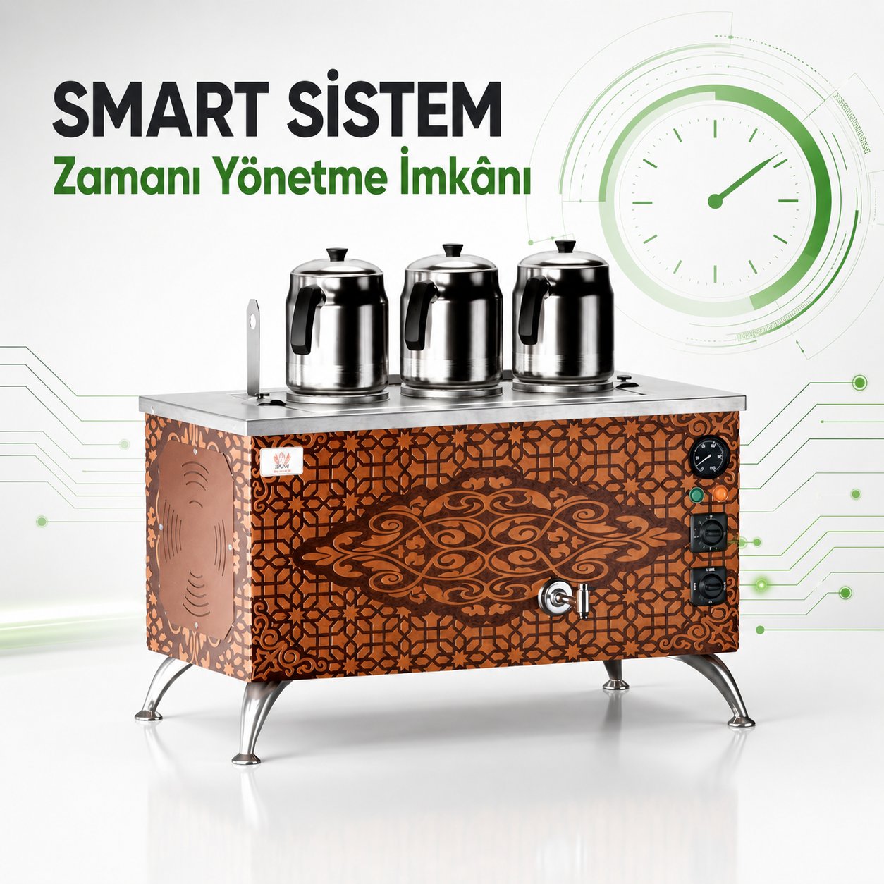ankaAnka Elektrikli Bakır Pro Compact Smart 3 Demlik 30 Litre Çay Makinesi 220VAPE3-S