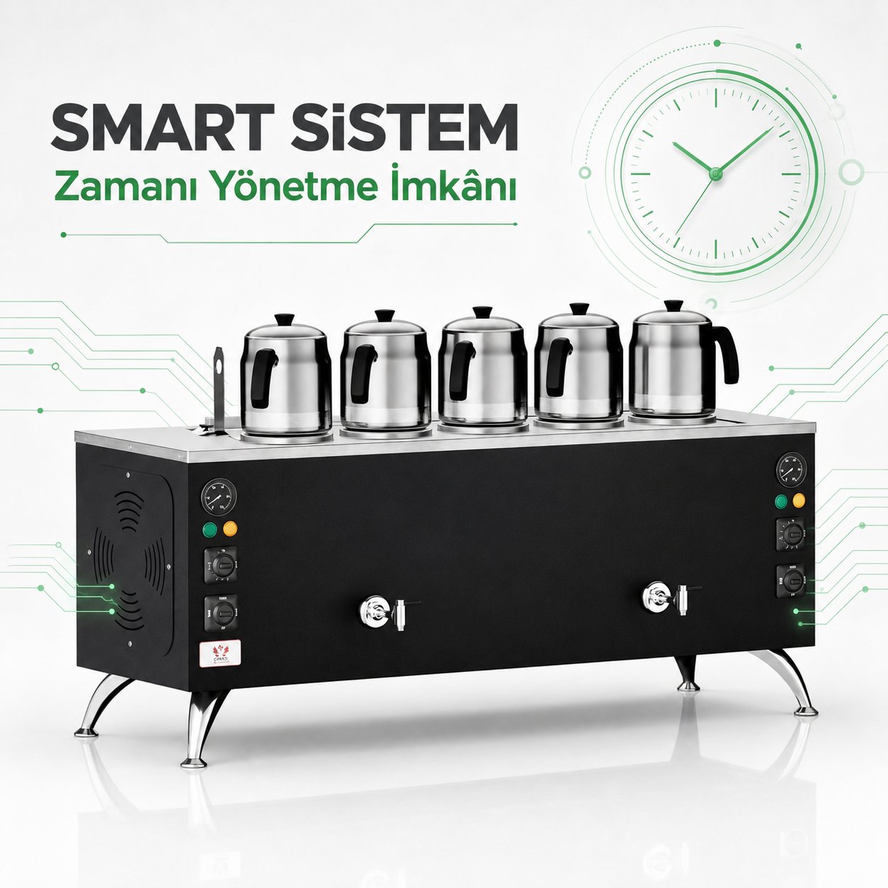 ankaAnka Elektrikli Black Pro Compact Smart 5 Demlikli 50 Litre Çay Makinesi 220VBPE5-S