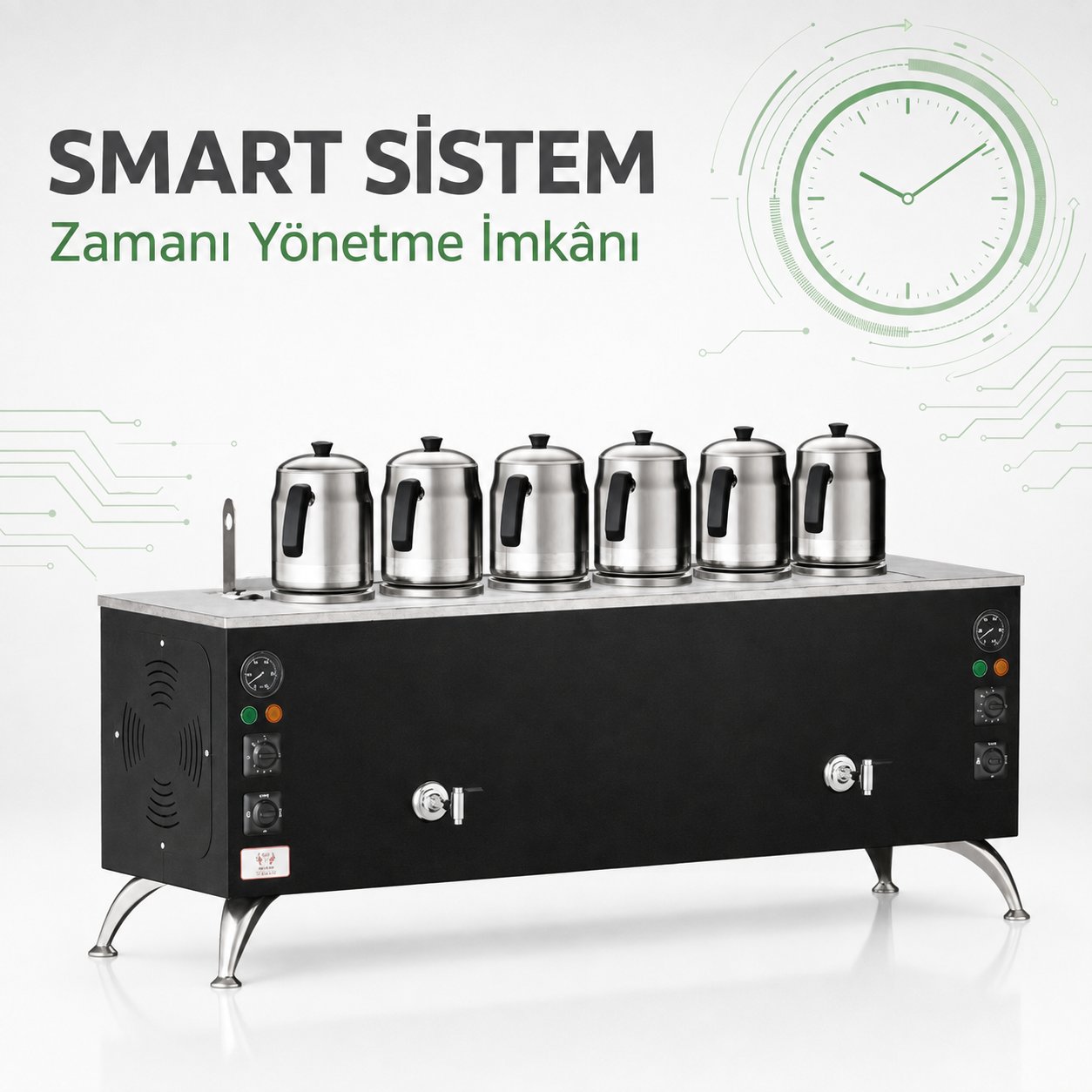 ankaAnka Elektrikli Black Pro Compact Smart 6 Demlikli 60 Litre Çay Makinesi 220VBPE6-S