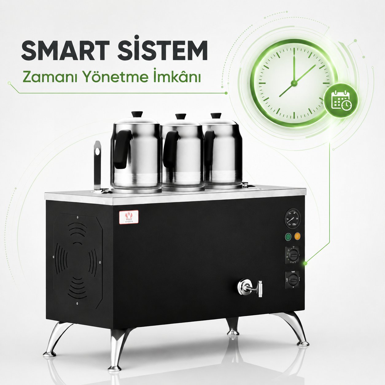 ankaAnka Elektrikli Black Pro Compact Smart 3 Demlikli 30 Litre Çay Makinesi 220VBPE3-S