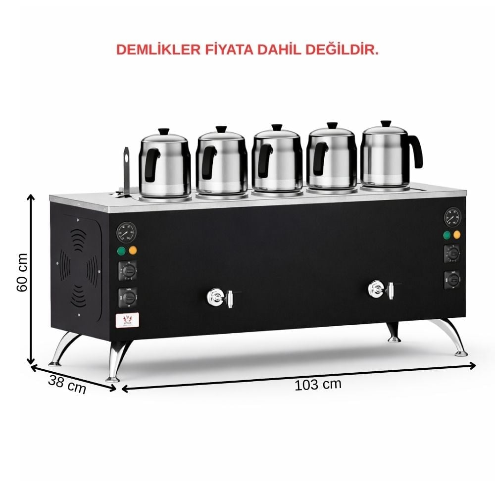 ankaAnka Elektrikli Black Pro Compact Smart 5 Demlikli 50 Litre Çay Makinesi 220VBPE5-S