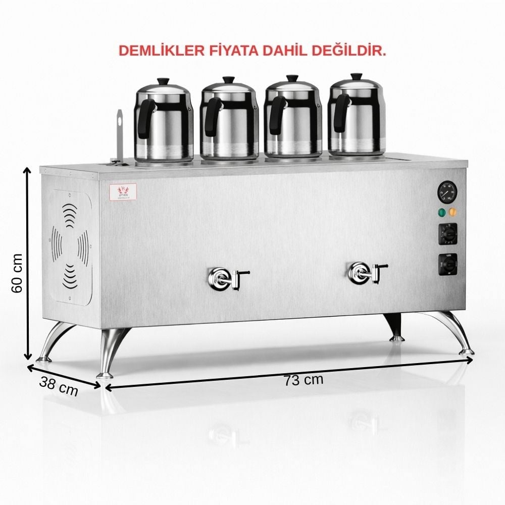 ankaAnka Elektrikli İnox Pro Compact Smart 4 Demlik 40 Litre Çay Makinesi 220VIPE4-S