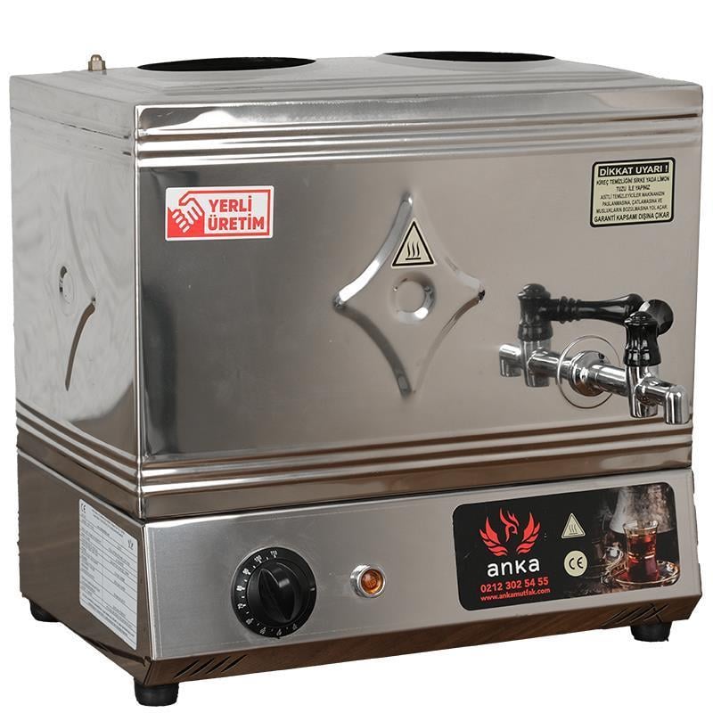 Anka Paslanmaz Eko Elektrikli Çay Kazanı 1 Demlikli 14 Litre
