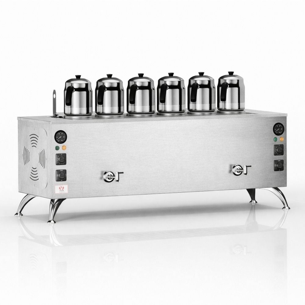 ankaAnka Pro Elektrikli Inoks Full Otomatik Çay Kazanı 6 Demlikli 60 Litre PaslanmazIPE6
