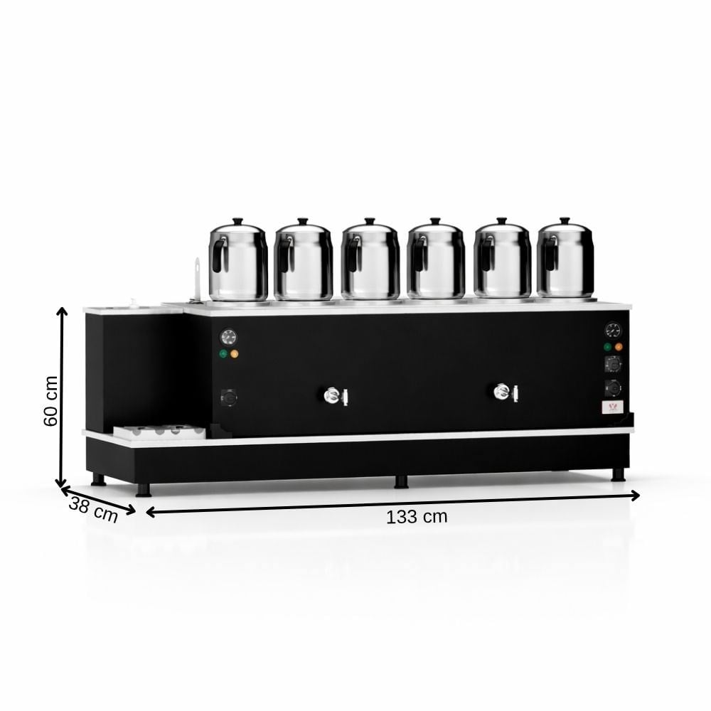 ankaAnka Tüplü Statik Turbo Hibrit Smart 6 Demlik 60 Litre Çay MakinesiSTF06-G-S