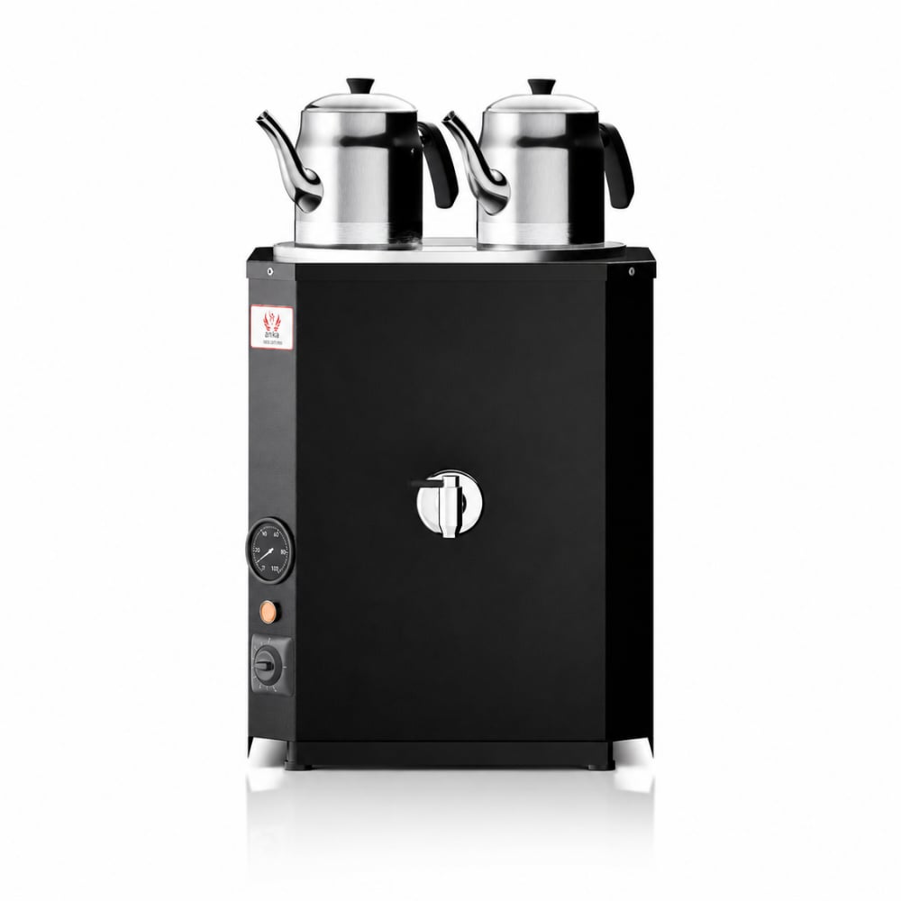 ankaAnka Yeni Nesil Çay Makinası 2 Demlikli 25 Litre SiyahYNC2