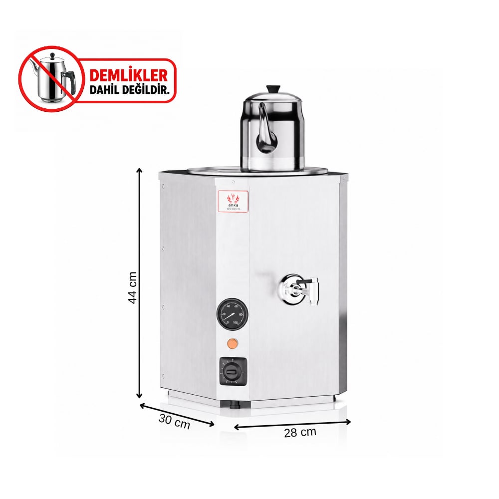 ankaAnka Yeni Nesil Çay Makinesi 1 Demlikli 10 Litre InoxIYNC1