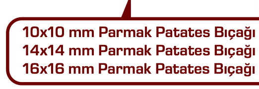 Boğaziçi SetÜstü Patates Doğrama Makinesi 1000 kg/Saat cm
