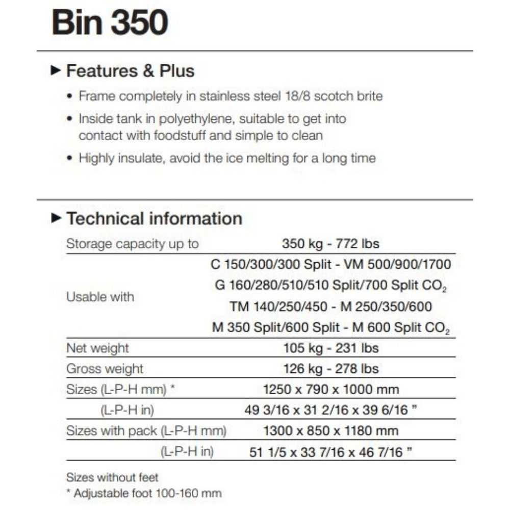 BremaBrema Buz Makinesi Alt Haznesi 350 KgBIN 350