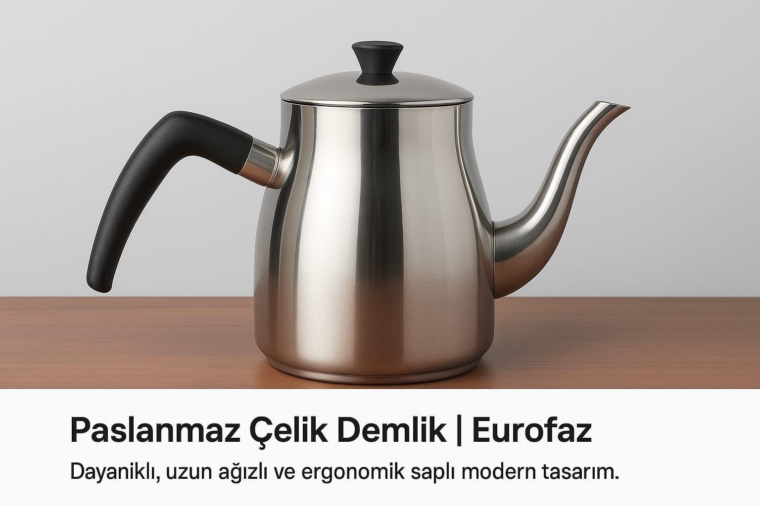 Çelik Demlik 3 Numara 1,9 lt - (304 Kalite)