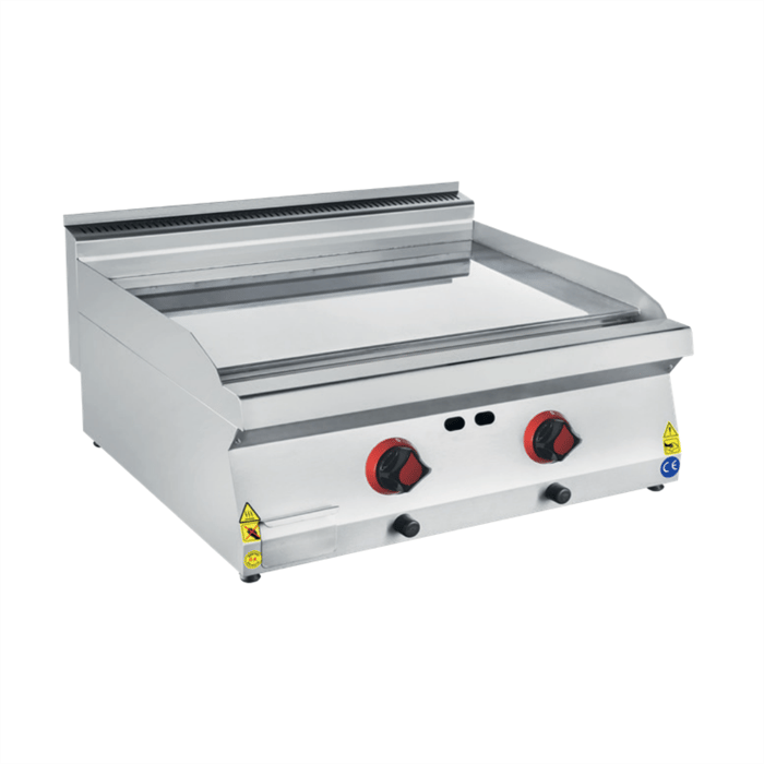 CSA İnox Karacasan Endüstriyel 80 cm 700 Seri Set Üstü LPG Tüplü Düz Pleyt Izgara