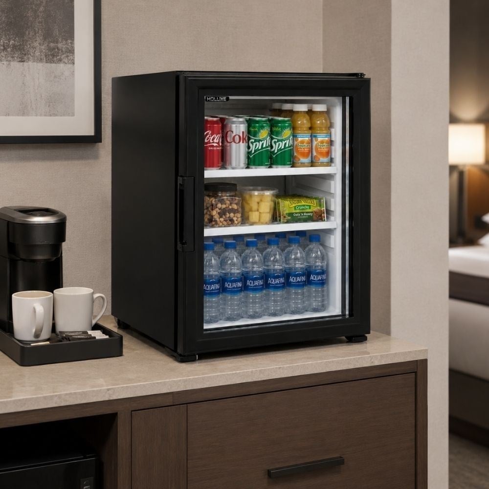 HOLUXEHoluxe HLX40-G 40 Litre Cam Kapılı Otel Tipi Minibar SiyahRFA-1004