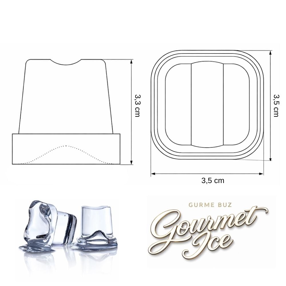 Iceinox Gurme Küp Buz Makinası 25 Kg/Gün