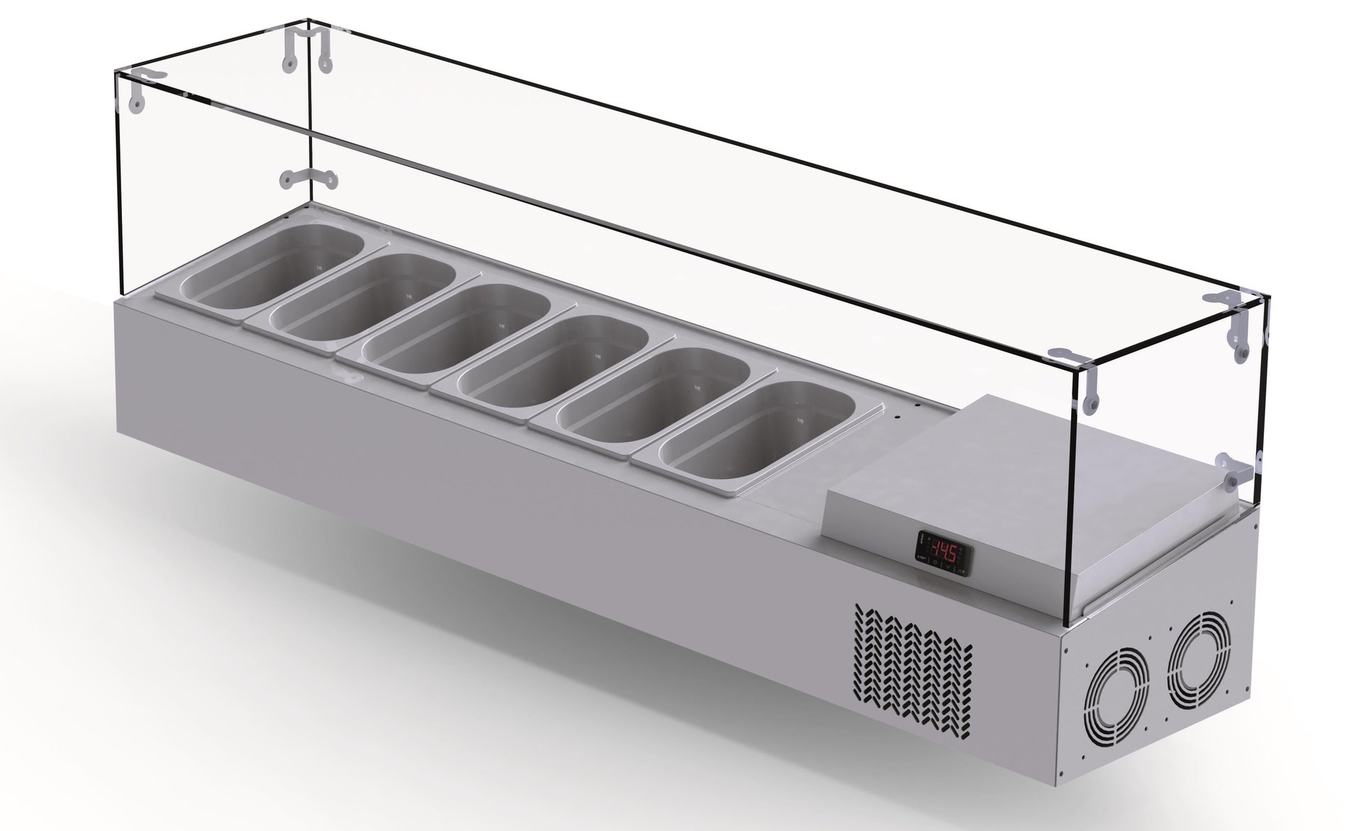 Iceinox Set Üstü Saladbar Cam Kapak GN 1/4-150: 6 Adet