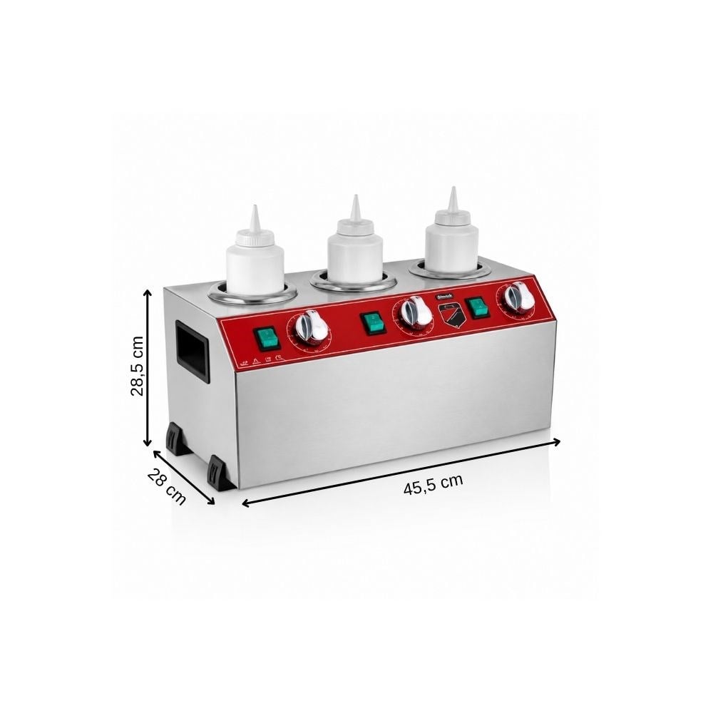 Işıkgaz SilverinoxIşıkgaz Silver Elektrikli Üçlü Şişe Sosluk Isıtıcı - 3 LüSLVR-SS-03