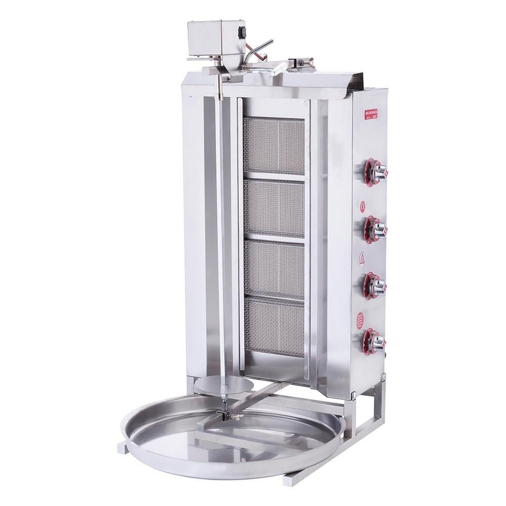 Işıkgaz Silverinox Doğalgazlı 4 Radyanlı Üstten Motorlu Döner Ocağı