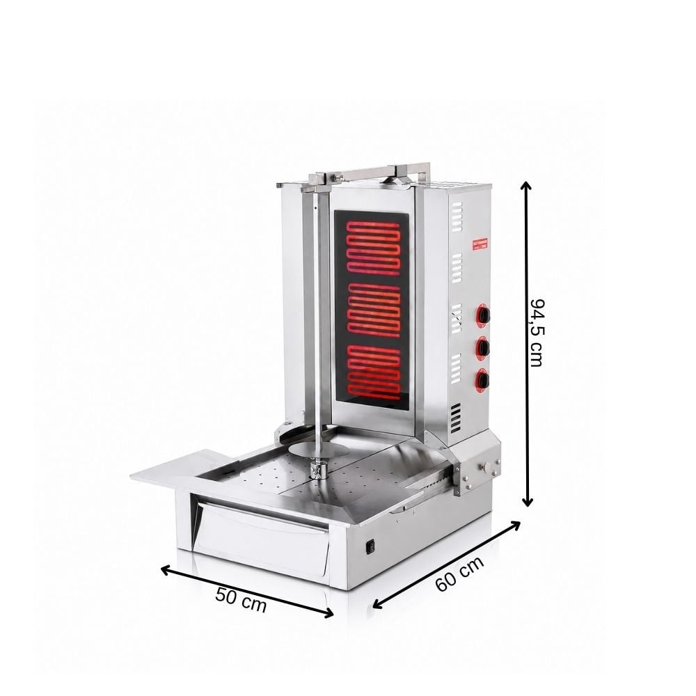Işıkgaz SilverinoxIşıkgaz Silverinox Elektrikli 3 Radyanlı Alttan Motorlu Döner OcağıSLVR-AD-03
