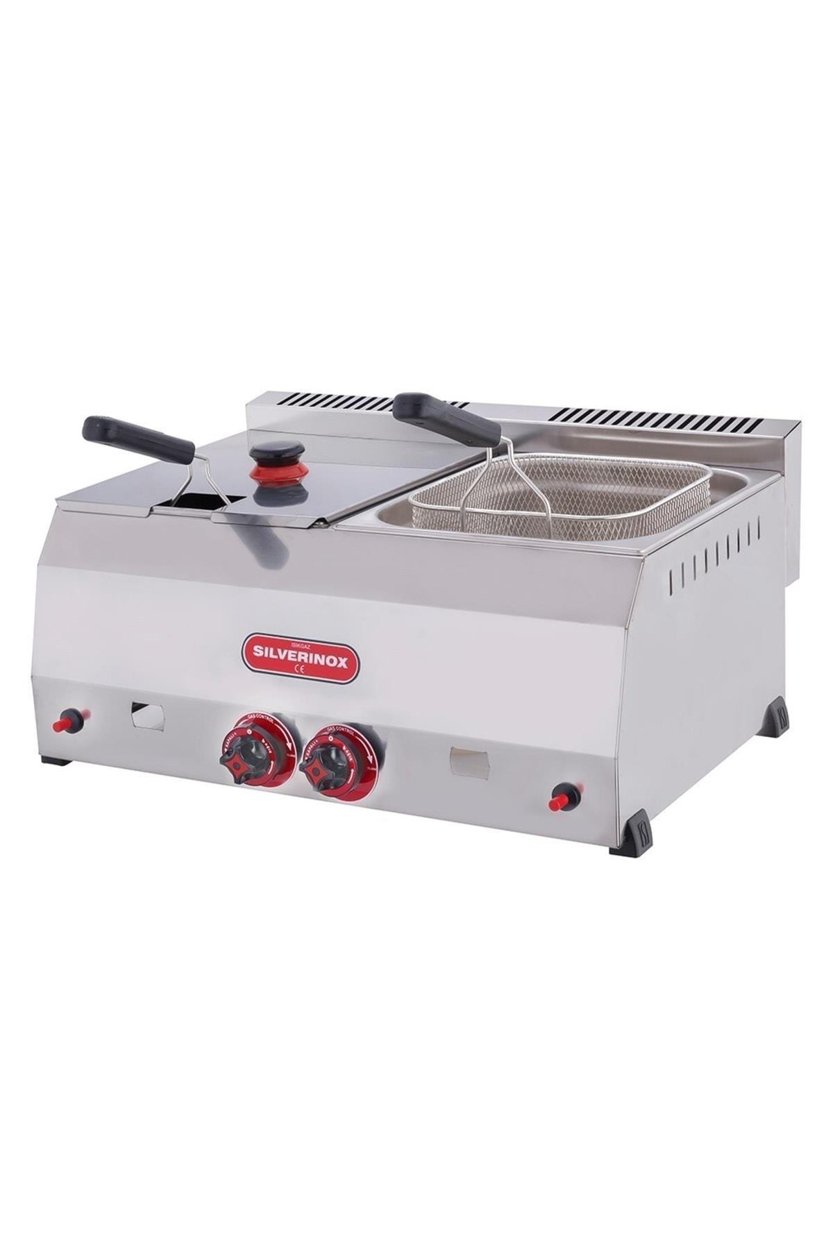 Işıkgaz Silverinox Endüstriyel Çiftli 8+8 Litre Lpg Tüplü Fritöz