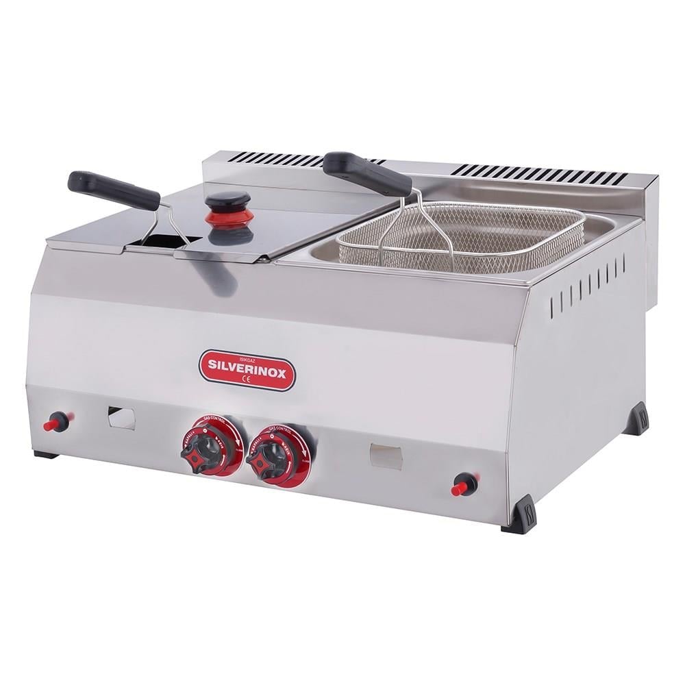 Işıkgaz Silverinox Endüstriyel Çiftli 8+8 Litre Doğalgazlı Fritöz