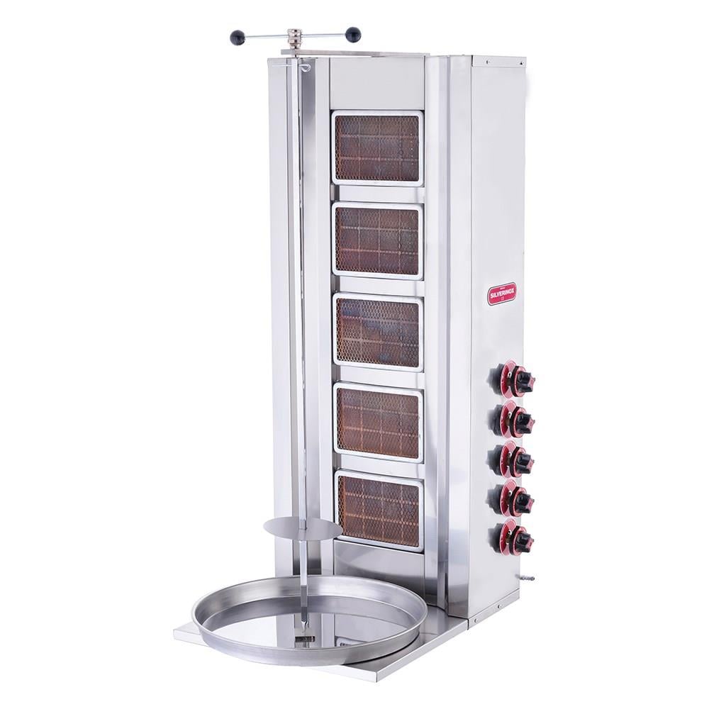 Işıkgaz Silverinox Endüstriyel Doğalgazlı 5 Radyanlı Döner Ocağı Makinesi