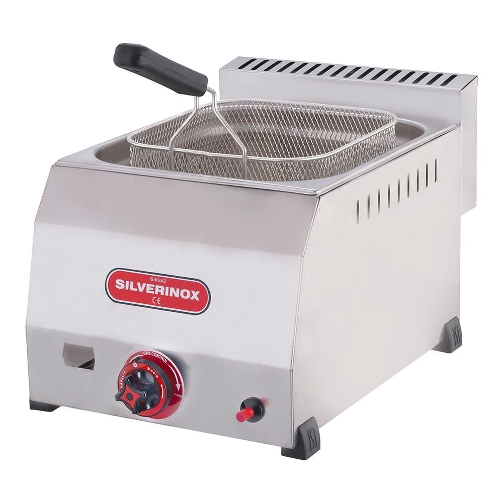 Işıkgaz Silverinox Endüstriyel Tekli 8 Litre Doğalgazlı Fritöz
