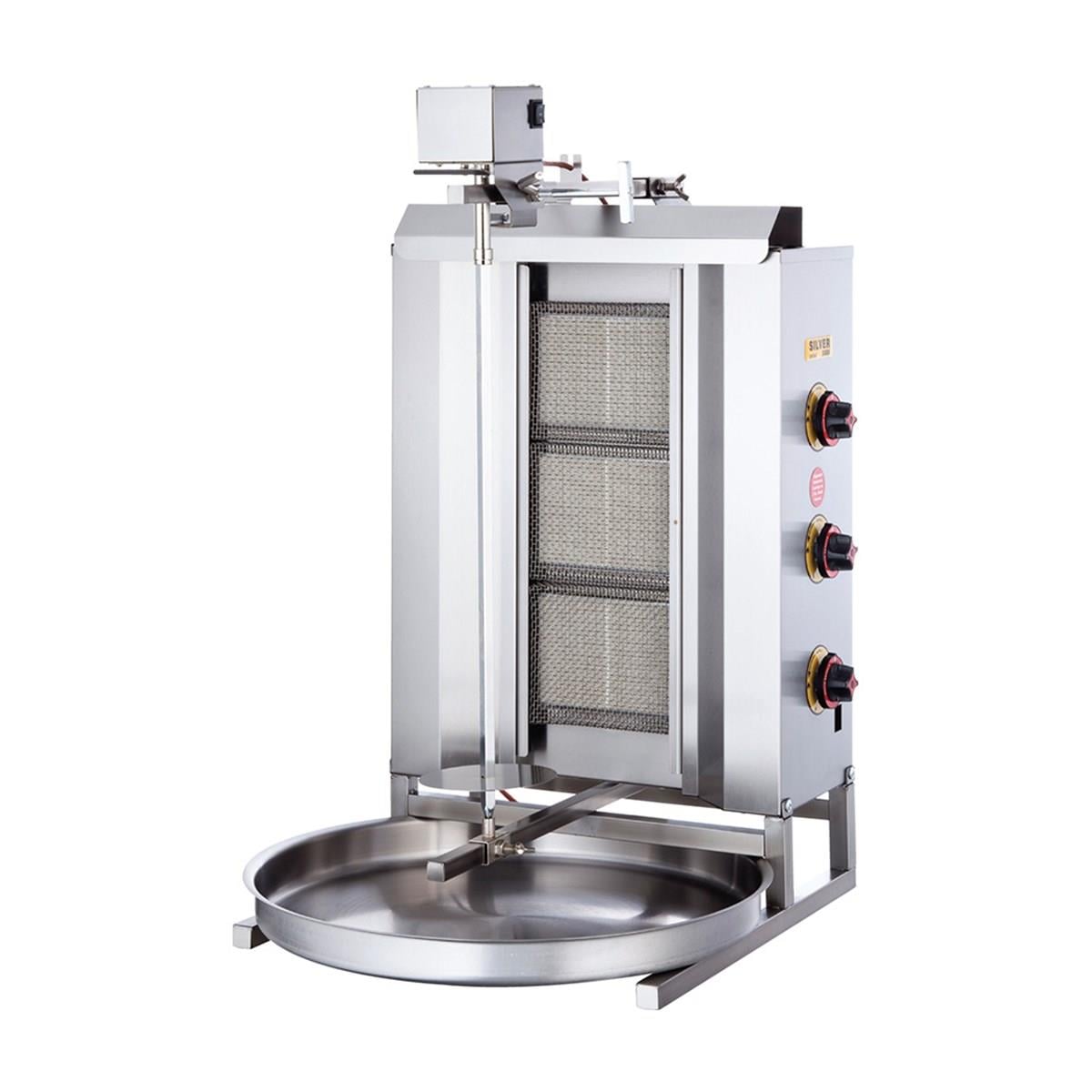 Işıkgaz Silverinox Lpg Tüplü 3 Radyanlı Üstten Motorlu Döner Ocağı