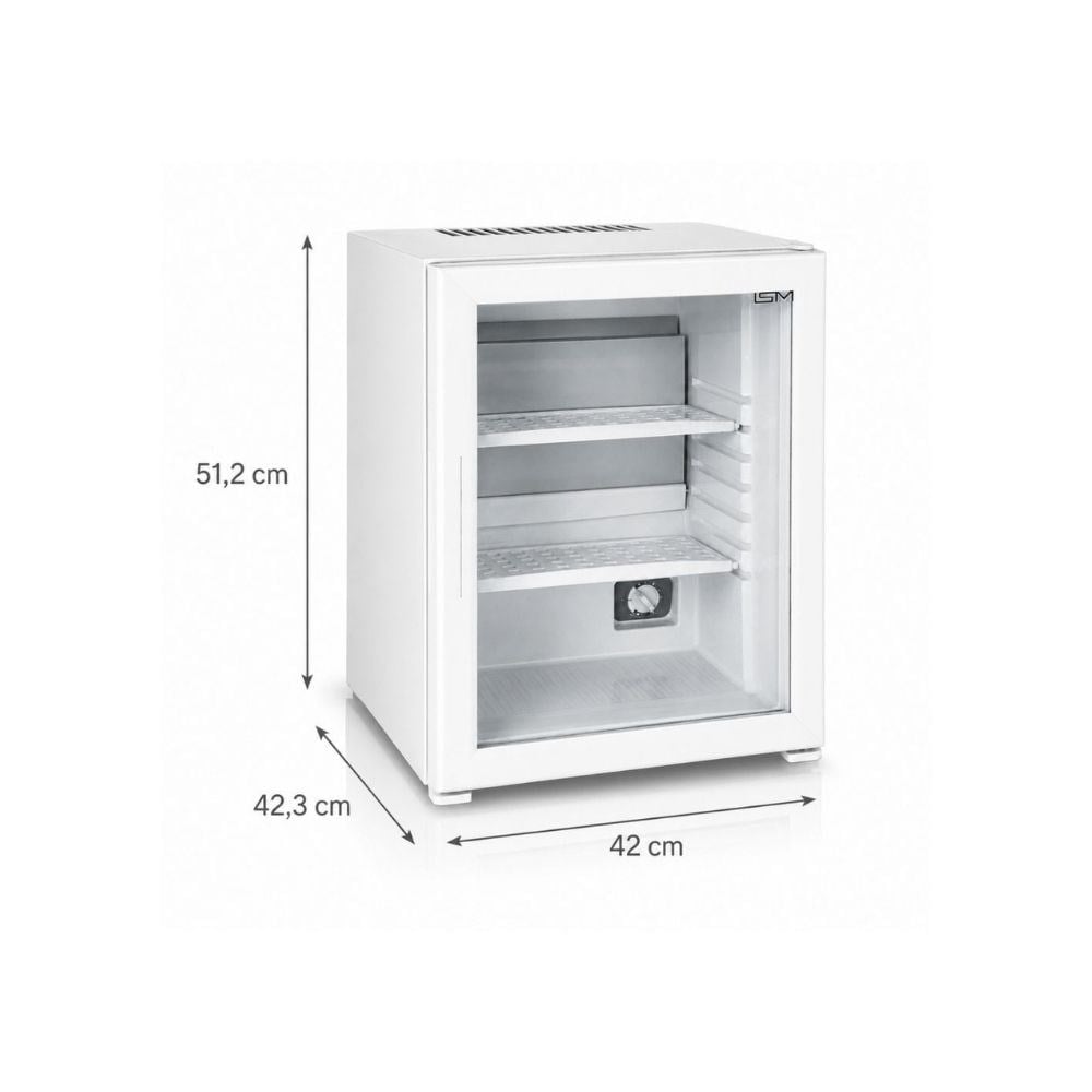 ISM MinibarISM SM30ECO 30 Litre Cam Kapılı Otel Tipi Minibar BeyazSM-30-EKO-CK-SB