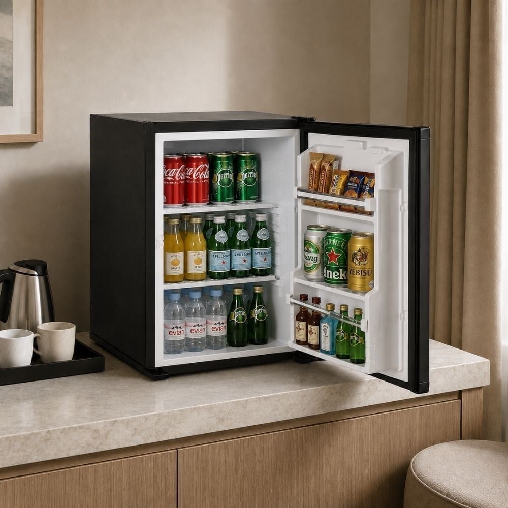 ISM MinibarISM SM40ECO 40 Litre Blok Kapaklı Otel Tipi Minibar SiyahISM-SM40-02