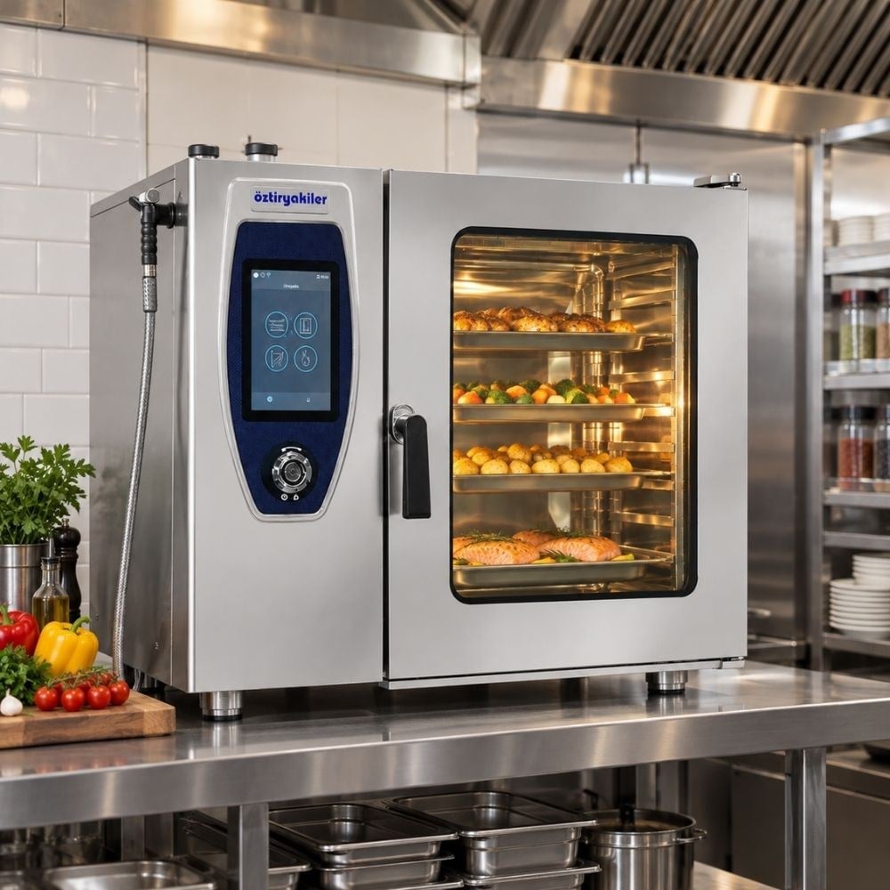 ÖztiryakilerÖztiryakiler Doğalgazlı Konveksiyonlu Kombi Fırın GN 2/1 - 10 Tepsi 380V7890.C1.10G21.03