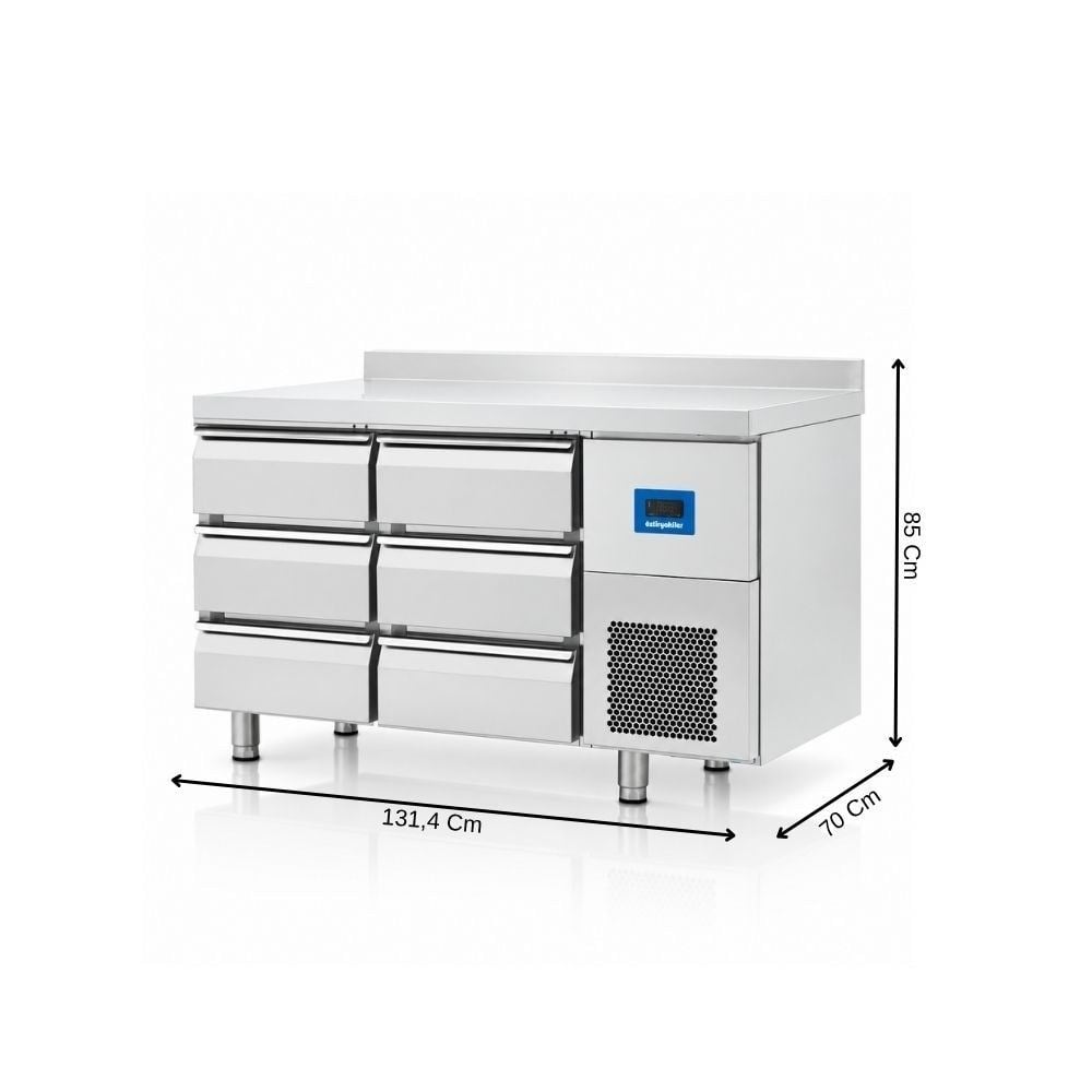 ÖztiryakilerÖztiryakiler TAG 270 LMV 6 Çekmece Tezgah Tip Derin Dondurucu 301 Litre 430 Çelik79E4.27LMV.03