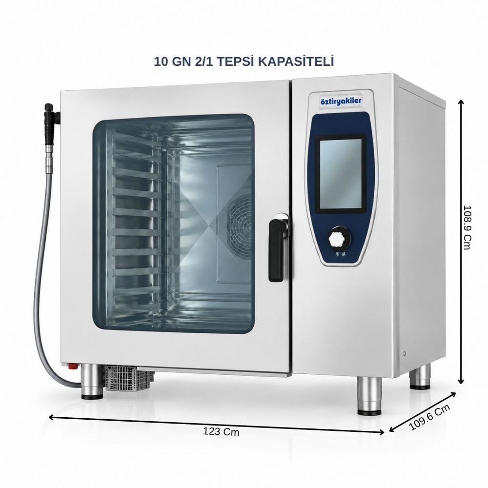 ÖztiryakilerÖztiryakiler Tüplü Konveksiyonlu Kombi Fırın GN 2/1 - 10 Tepsi 380V7890.C1.10G21.03-G
