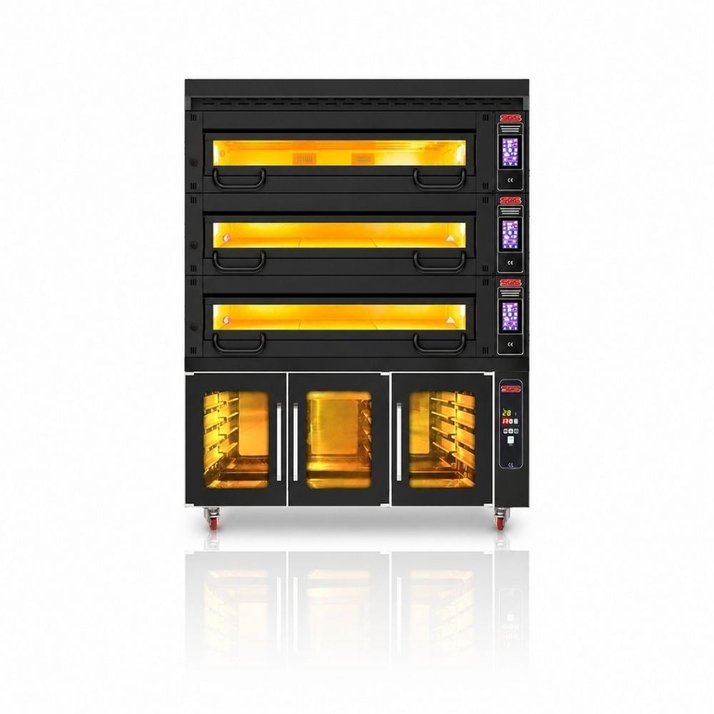 PimakPimak Çok Amaçlı, Taş Tabanlı 3 Katlı Mayalandırmalı Fırın Elektrikli 166 x 115 x 205 (cm)MT/1200/2
