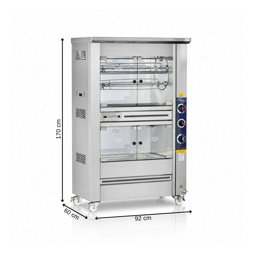 PimakPimak Dinlendirmeli Tamburlu Piliç Makinesi 5 Şiş 20 Piliç ElektrikliM007-E