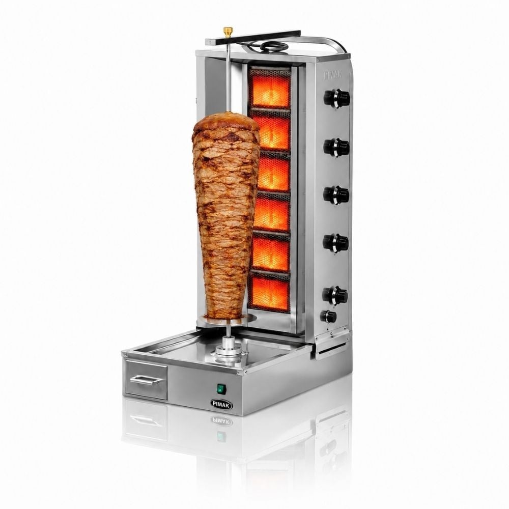PimakPimak Doğalgazlı Alt Motorlu Döner Makinası 5 GözlüDO8/M77-(5A)