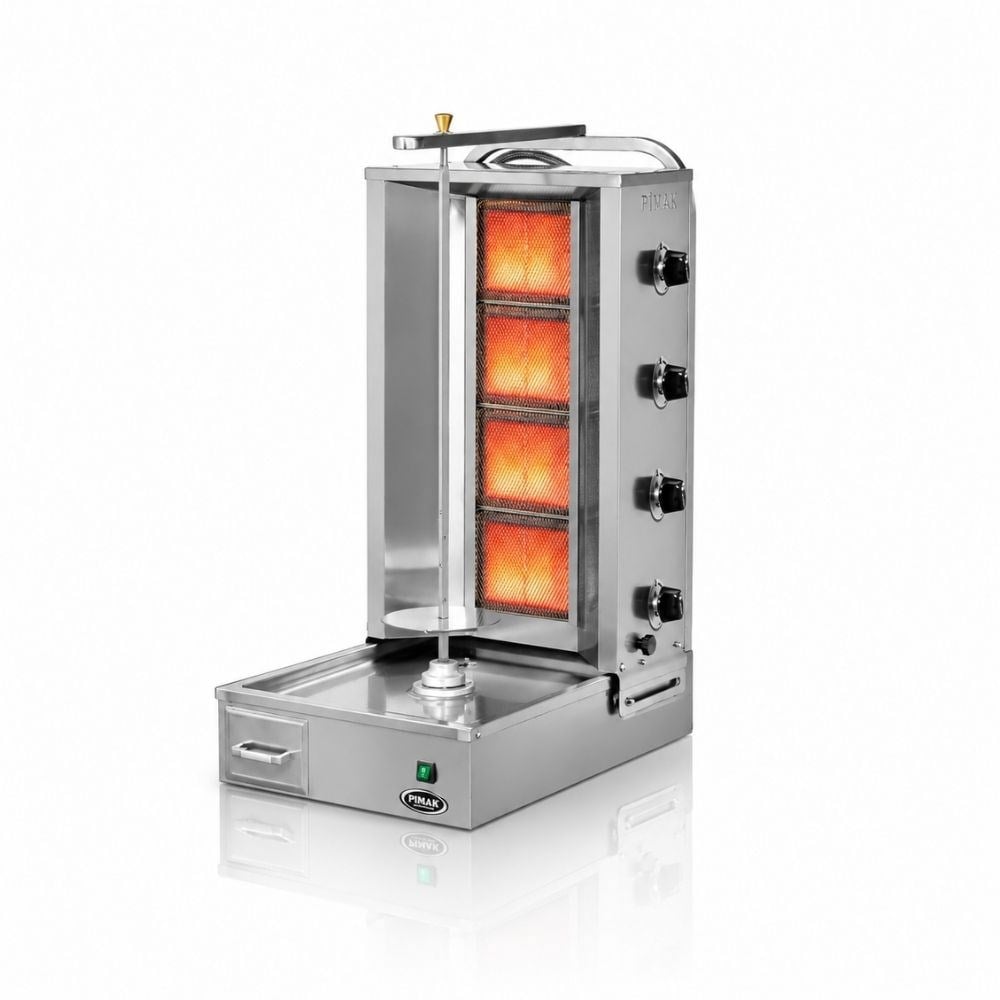PimakPimak Doğalgazlı Alt Motorlu Döner Makinası 4 RadyanDO7/M77-(4A)