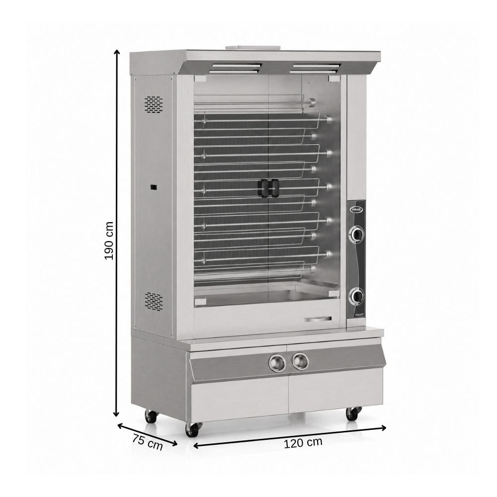 PimakPimak Dökümlü Piliç Makinesi Doğalgazlı 5+4 Şiş 36 PiliçPI2/M014B