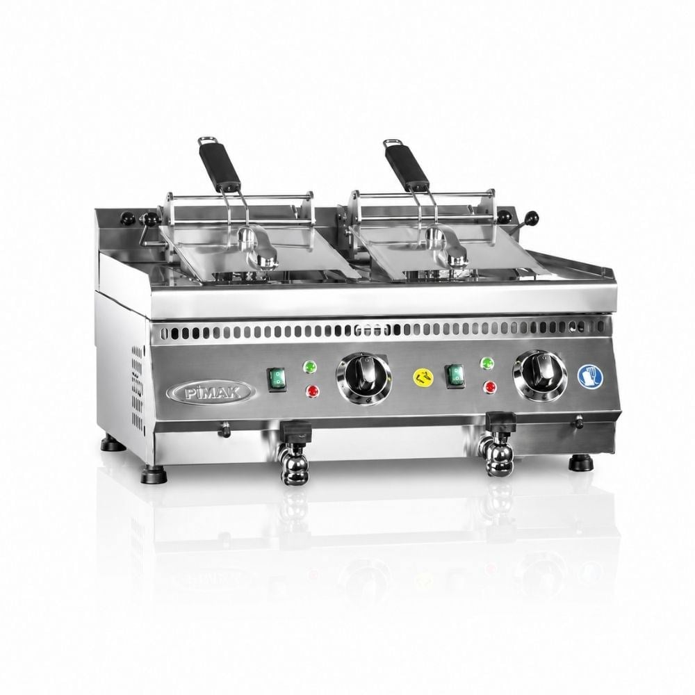 PimakPimak Elektrikli Fritöz 700 Seri 12 + 12 LT 80 x 70 x 85 (cm)70SE-M073-1