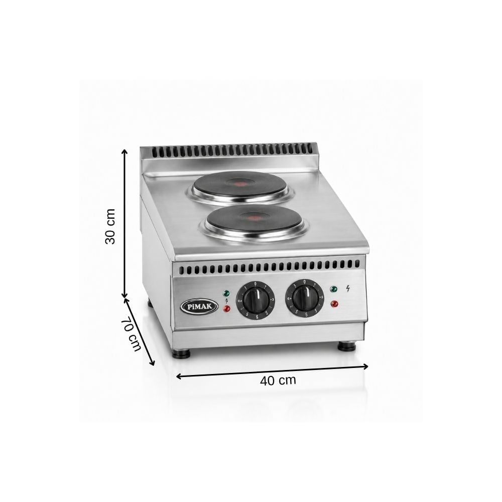 PimakPimak Elektrikli Ocak 700 Seri 2 Ocaklı Set Üstü 40 x 70 x 30 (cm)70S-M182-2SE
